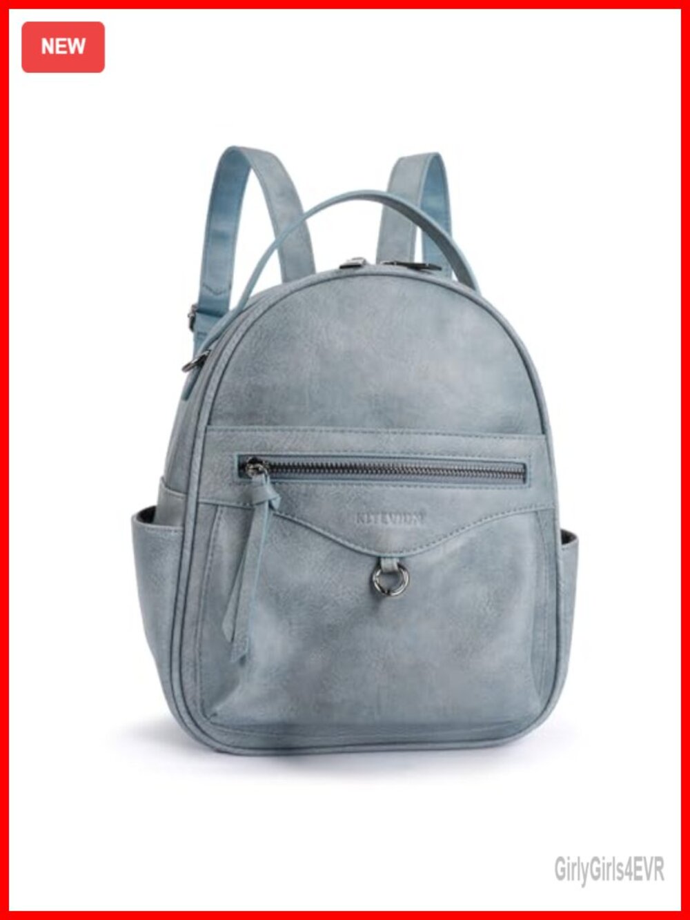 Faux Leather Mini Backpack Purse for Women Travel Daypack Shoulder Handbag